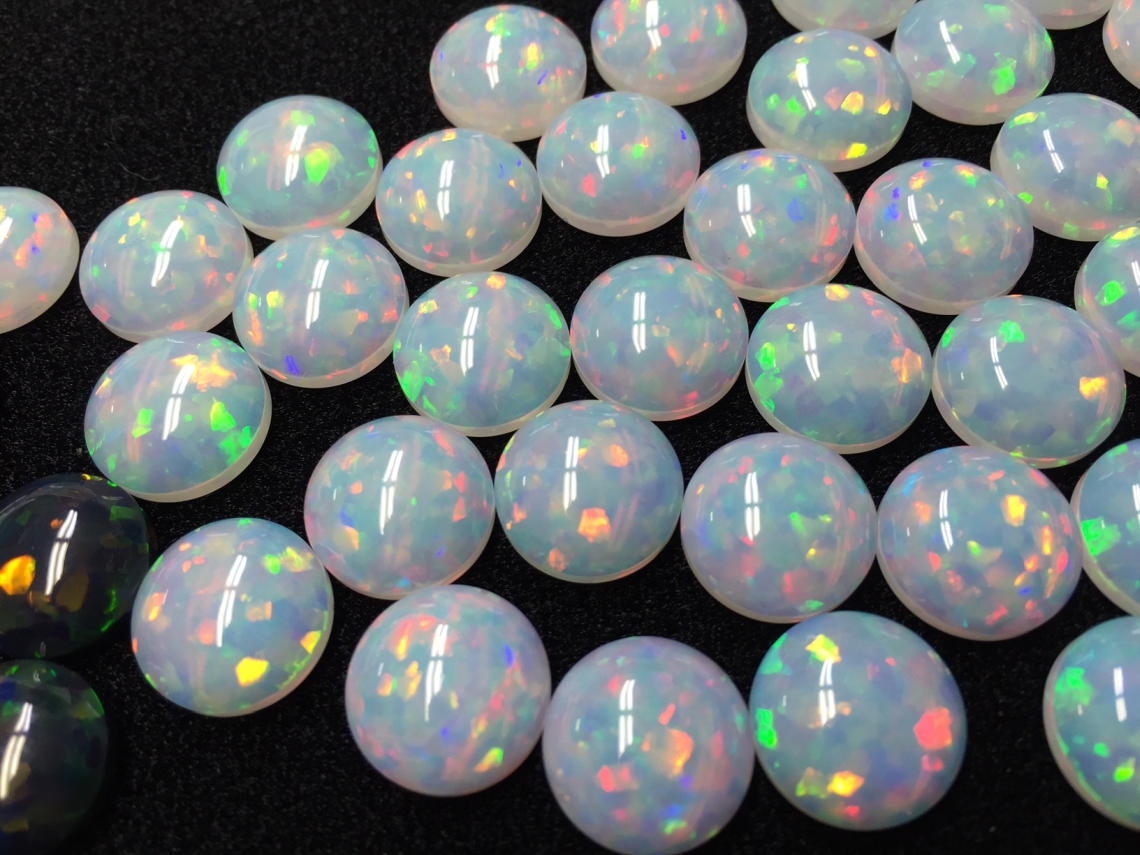 Cut Impregnated Synthetic Opal - Type 1