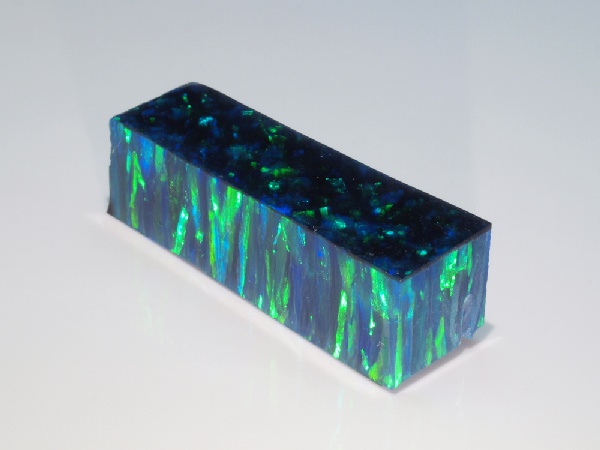Impregnated Synthetic Opal - Black Opal (Green Fire)