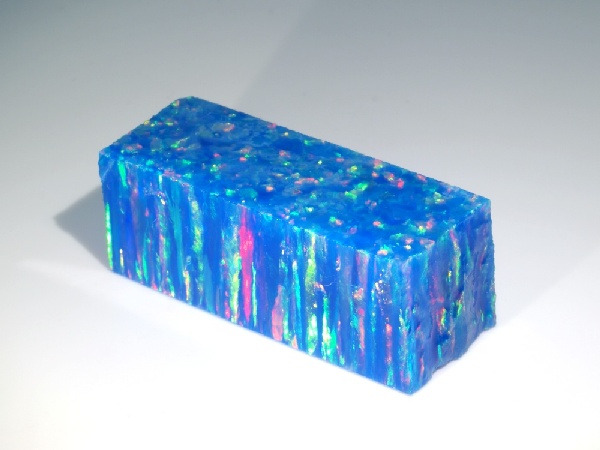 Impregnated Synthetic Opal - Blue Opal (Orange Fire)