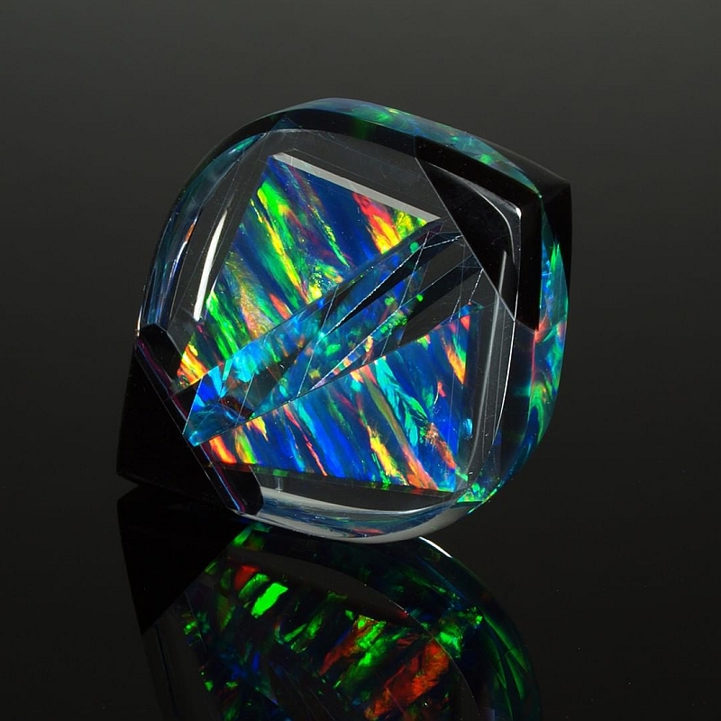 Synthetic Opal (Black Opal) / Dichroic Glass